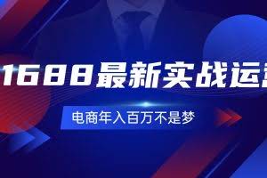 （11857期）1688最新实战运营  0基础学会1688实战运营，电商年入百万不是梦-131节