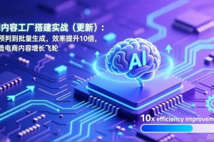 （17210期）AI内容工厂搭建实战（更新）：从预判到批量生成，效率提升10倍，打造电商内容增长飞轮