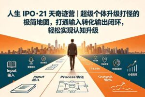 (19532期)人生 IPO-21 天奇迹营|超级个体升级打怪的极简地图,打通输入转化输出闭环,轻松实现认知升级