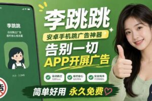 （19641期）李跳跳内置规则版，安卓手机拒绝app开屏广告，让app更干净